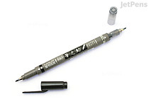 Tombow Fudenosuke Brush Pen - Double-Sided - Black / Gray - TOMBOW GCD-121 Tombow Fudenosuke Brush Pen - Double-Sided - Black / Gray - TOMBOW GCD-121