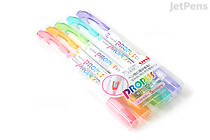 Uni Propus Window Soft Color Double-Sided Highlighter - 4.0 mm / 0.6 mm - 5 Color Set - UNI PUS102T5CS Uni Propus Window Soft Color Double-Sided Highlighter - 4.0 mm / 0.6 mm - 5 Color Set - UNI PUS102T5CS