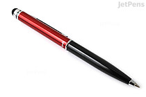 Monteverde Poquito Ballpoint Pen + Stylus - 0.7 mm - Red & Black Body - Black Ink - MONTEVERDE MV10105 Monteverde Poquito Ballpoint Pen + Stylus - 0.7 mm - Red & Black Body - Black Ink - MONTEVERDE MV10105