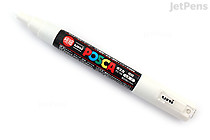 Uni Posca Paint Marker PC-1M - White - Extra Fine Point - UNI PC1M.1 Uni Posca Paint Marker PC-1M - White - Extra Fine Point - UNI PC1M.1