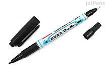 Zebra Onamae Mackee Double-Sided Name Marker - Fine / Extra Fine Twin Tip - Black Ink - ZEBRA YYTS7-BK Zebra Onamae Mackee Double-Sided Name Marker - Fine / Extra Fine Twin Tip - Black Ink - ZEBRA YYTS7-BK