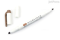 Zebra Mildliner Double-Sided Highlighter - Fine / Bold - Mild Brown - ZEBRA WKT7-ME Zebra Mildliner Double-Sided Highlighter - Fine / Bold - Mild Brown - ZEBRA WKT7-ME