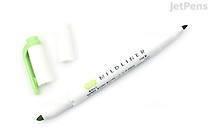 Zebra Mildliner Double-Sided Highlighter - Fine / Bold - Mild Green - ZEBRA WKT7-MG Zebra Mildliner Double-Sided Highlighter - Fine / Bold - Mild Green - ZEBRA WKT7-MG