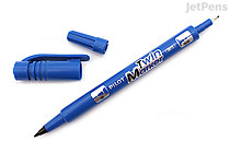 Pilot Oil-Based Twin Marker - Double-Sided - Extra Fine / Fine - Blue - PILOT MEF-12EU-L Pilot Oil-Based Twin Marker - Double-Sided - Extra Fine / Fine - Blue - PILOT MEF-12EU-L