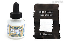 Dr. Ph. Martin's Pen-White Ink - 1 oz Bottle - DR PH MARTIN'S DR400035 Dr. Ph. Martin's Pen-White Ink - 1 oz Bottle - DR PH MARTIN'S DR400035