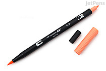 Tombow Dual Brush Pen - Coral (873) - TOMBOW AB-T873 Tombow Dual Brush Pen - Coral (873) - TOMBOW AB-T873