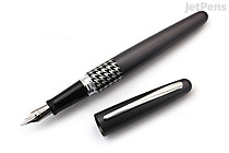 Pilot Metropolitan Retro Pop Fountain Pen - Gray Houndstooth - Medium Italic - PILOT MPFB1BLKCGRY Pilot Metropolitan Retro Pop Fountain Pen - Gray Houndstooth - Medium Italic - PILOT MPFB1BLKCGRY