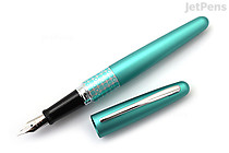 Pilot Metropolitan Retro Pop Fountain Pen - Turquoise Dots - Medium Italic - PILOT MPFB1BLKCTRQ Pilot Metropolitan Retro Pop Fountain Pen - Turquoise Dots - Medium Italic - PILOT MPFB1BLKCTRQ