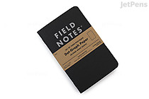 Field Notes Pitch Black Memo Books - 3.5" x 5.5" - 48 Pages - Dot Grid - Pack of 3 - FIELD NOTES FN-33 Field Notes Pitch Black Memo Books - 3.5" x 5.5" - 48 Pages - Dot Grid - Pack of 3 - FIELD NOTES FN-33