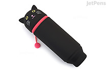 Lihit Lab Smart Fit PuniLabo Stand Pen Case - Black Cat - LIHIT LAB A7712-3 Lihit Lab Smart Fit PuniLabo Stand Pen Case - Black Cat - LIHIT LAB A7712-3
