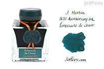 Jacques Herbin Émeraude de Chivor Ink (Emerald of Chivor) - 1670 Anniversary - 50 ml Bottle - HERBIN H150/35 Jacques Herbin Émeraude de Chivor Ink (Emerald of Chivor) - 1670 Anniversary - 50 ml Bottle - HERBIN H150/35