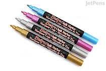 Marvy Uchida Bistro Chalk Marker - Fine Point - Metallic - 4 Color Set - MARVY 482-S #4M Marvy Uchida Bistro Chalk Marker - Fine Point - Metallic - 4 Color Set - MARVY 482-S #4M