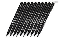 Uni Pin Pen - Pigment Ink - Black - Bundle of 10 Tip Sizes - UNI PIN 24 BLACK BUNDLE Uni Pin Pen - Pigment Ink - Black - Bundle of 10 Tip Sizes - UNI PIN 24 BLACK BUNDLE