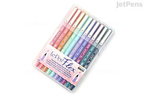 Marvy Le Pen Flex Brush Pen - Pastel - 10 Color Set - MARVY 4800-10P Marvy Le Pen Flex Brush Pen - Pastel - 10 Color Set - MARVY 4800-10P