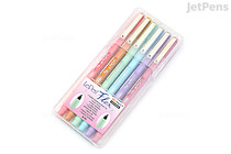 Marvy Le Pen Flex Brush Pen - Pastel - 6 Color Set - MARVY 4800-6P Marvy Le Pen Flex Brush Pen - Pastel - 6 Color Set - MARVY 4800-6P