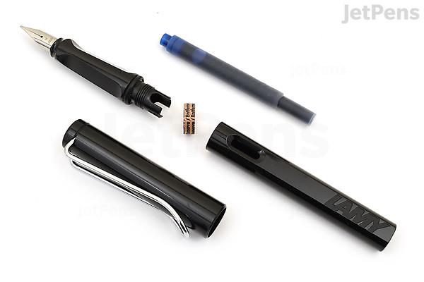 LAMY safari Fountain Pen - Steel Black - Left-Handed - LAMY L0E2SBKLH LAMY safari Fountain Pen - Steel Black - Left-Handed - LAMY L0E2SBKLH