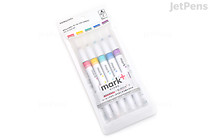 Kokuyo Mark+ 2 Way Marker Pen - 5 Color Set A - KOKUYO PM-MT200-5S Kokuyo Mark+ 2 Way Marker Pen - 5 Color Set A - KOKUYO PM-MT200-5S