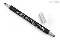 Kuretake ZIG Clean Color Dot Metallic Double-Sided Marker - Silver - KURETAKE TC-8100-102 Kuretake ZIG Clean Color Dot Metallic Double-Sided Marker - Silver - KURETAKE TC-8100-102