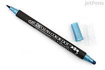 Kuretake ZIG Clean Color Dot Metallic Double-Sided Marker - Metallic Blue - KURETAKE TC-8100-125 Kuretake ZIG Clean Color Dot Metallic Double-Sided Marker - Metallic Blue - KURETAKE TC-8100-125