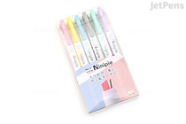 Sun-Star Ninipie Dual Tip Highlighter - 6 Pen Set A - SUN-STAR S4591739 Sun-Star Ninipie Dual Tip Highlighter - 6 Pen Set A - SUN-STAR S4591739